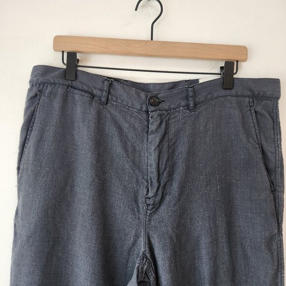 Billy Reid Grey Flat Front Trousers Dress Pants Virgin Wool Silk Cashmere 36 - Picture 4 of 11